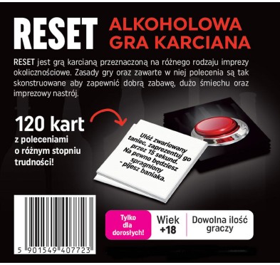 Imprezowa gra alkoholowa polecenia wyzwania reset